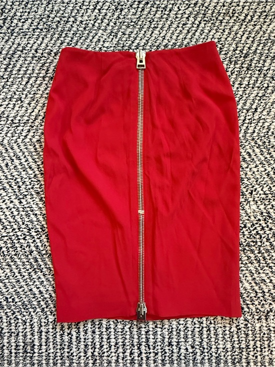 Tom Ford Dresses & Skirts - Red Pencil Skirt with Statement Zip size 40